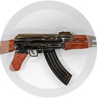 Diseño 3D de un rifle AK-47 